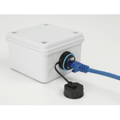 Delock Cable Connector RJ45 jack to RJ45 jack Cat.6A with protective cap waterproof 2