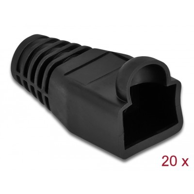 Delock Strain relief for RJ45 plug black 20 pieces