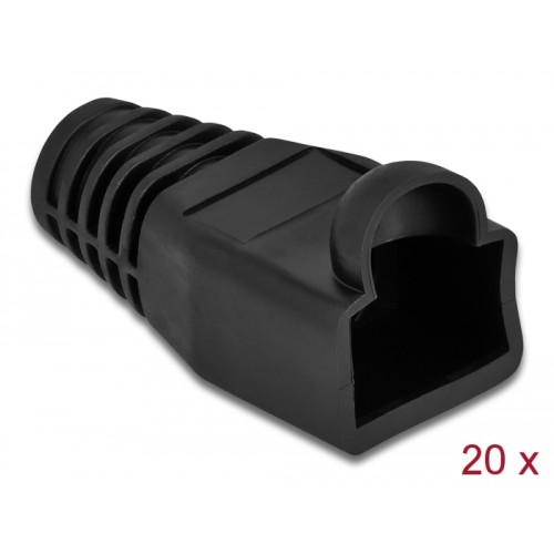 Delock Strain relief for RJ45 plug black 20 pieces