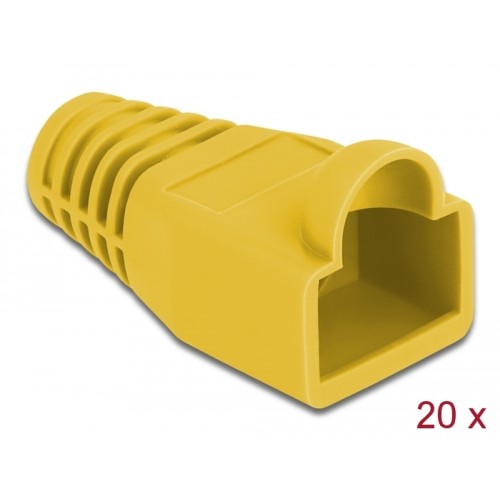 Delock Strain relief for RJ45 plug yellow 20 pieces