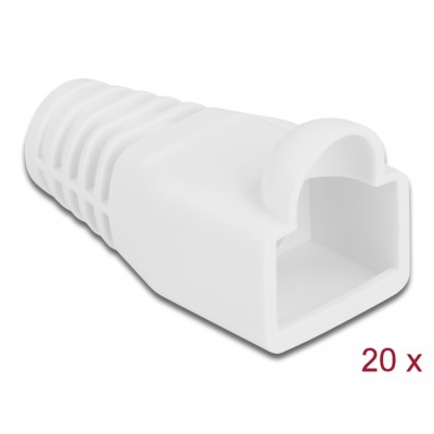 Delock Strain relief for RJ45 plug white 20 pieces
