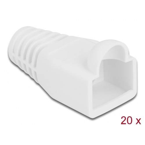 Delock Strain relief for RJ45 plug white 20 pieces