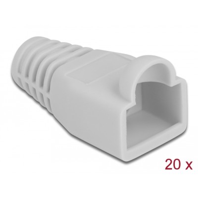 Delock Strain relief for RJ45 plug grey 20 pieces