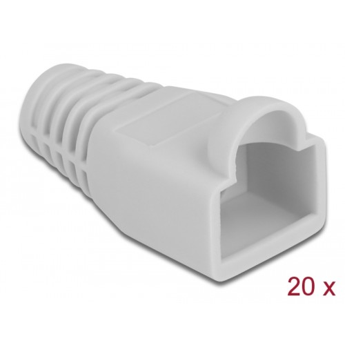 Delock Strain relief for RJ45 plug grey 20 pieces