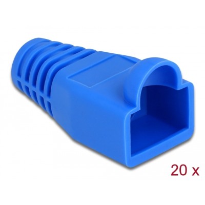 Delock Strain relief for RJ45 plug blue 20 pieces