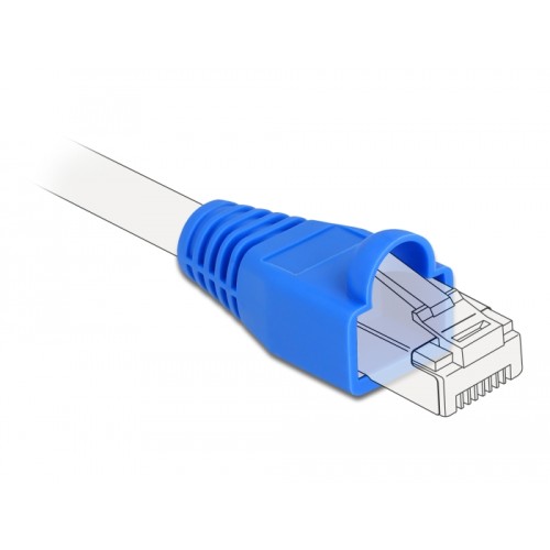 Delock Strain relief for RJ45 plug blue 20 pieces