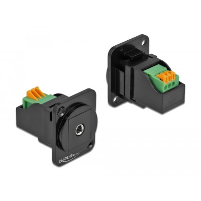 Delock D-Type Module 3.5 mm 3 pin stereo jack female to terminal block