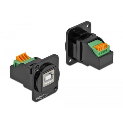 Delock D-Type Module USB 2.0 Type-B female to terminal block