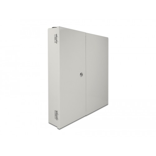 Delock Fiber optic wall distribution box with double door grey