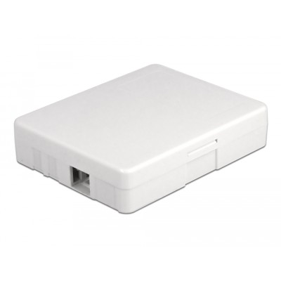 Delock Optical Fiber Connection Box for wall mounting for 2 x SC Simplex or LC Duplex white