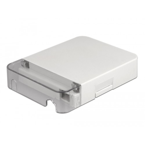 Delock Optical Fiber Connection Box for wall mounting for 1 x SC Simplex or LC Duplex white