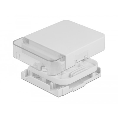 Delock Optical Fiber Connection Box for wall mounting for 1 x SC Simplex or LC Duplex white 2