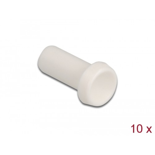 Delock Fiber optic dust cap for connector with 2.50 mm ferrule 10 pieces white