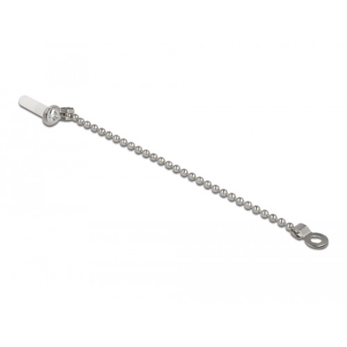 Delock Fiber optic dust cap with chain for LC plug white