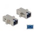 Delock Optical Fiber Coupler SC Simplex female to SC Simplex female Single-mode metal