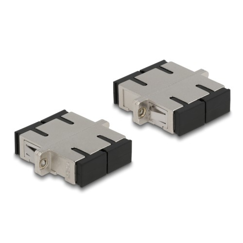 Delock Optical Fiber Coupler SC Duplex female to SC Duplex female Single-mode metal