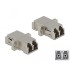 Delock Optical Fiber Coupler LC Duplex female to LC Duplex female Single-mode metal