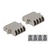Delock Optical Fiber Coupler LC Quad female to LC Quad female Single-mode metal