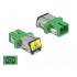 Delock Optical Fiber Coupler with laser protection flip SC Simplex female to SC Simplex female Single-mode green