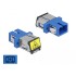 Delock Optical Fiber Coupler with laser protection flip SC Simplex female to SC Simplex female Single-mode blue