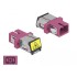 Delock Optical Fiber Coupler with laser protection flip SC Simplex female to SC Simplex female Multi-mode violet