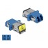 Delock Optical Fiber Coupler with laser protection flip LC Duplex female to LC Duplex female Single-mode blue
