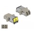 Delock Optical Fiber Coupler with laser protection flip LC Duplex female to LC Duplex female Multi-mode beige