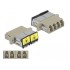 Delock Optical Fiber Coupler with laser protection flip LC Quad female to LC Quad female Multi-mode beige