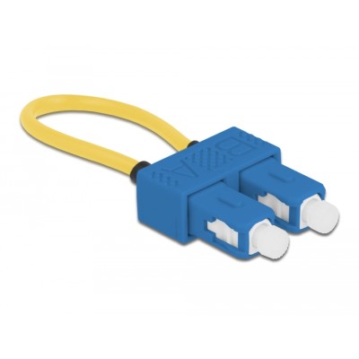 Delock Optical Fiber loopback Adapter SC / UPC singlemode blue