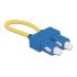 Delock Optical Fiber loopback Adapter SC / UPC singlemode blue