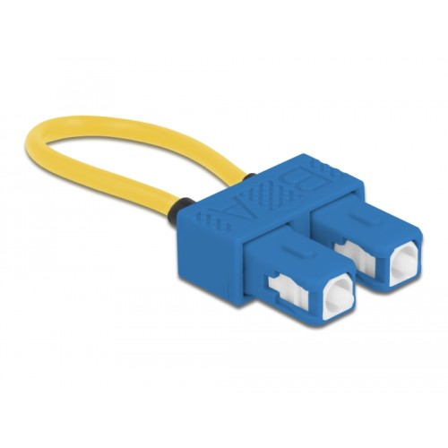 Delock Optical Fiber loopback Adapter SC / UPC singlemode blue