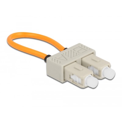 Delock Optical Fiber loopback Adapter SC / OM1 Multi-mode beige