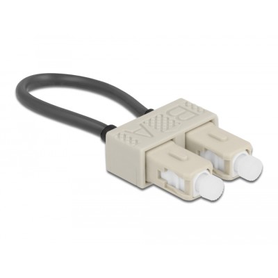 Delock Optical Fiber loopback Adapter SC / OM2 Multi-mode beige
