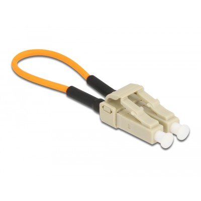 Delock Optical Fiber loopback Adapter LC / OM1 Multi-mode beige