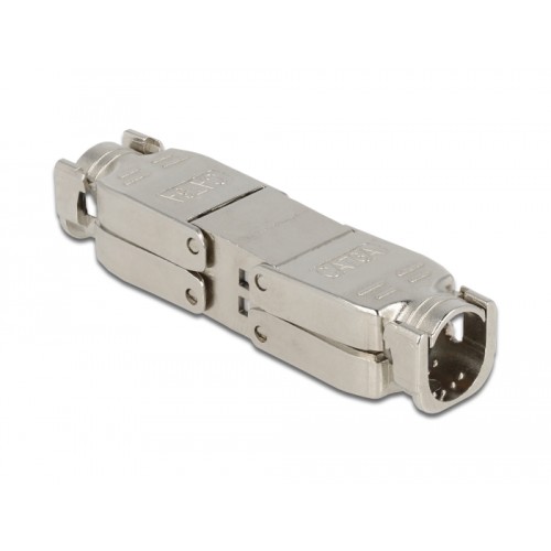 Delock Coupler for network cable Cat.6A STP toolfree