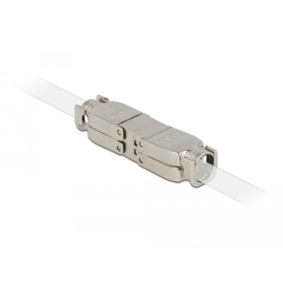Delock Coupler for network cable Cat.6A STP toolfree 2