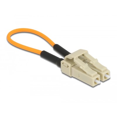Delock Optical Fiber loopback Adapter LC / OM2 Multi-mode beige 2