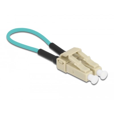 Delock Optical Fiber loopback Adapter LC / OM3 Multi-mode beige