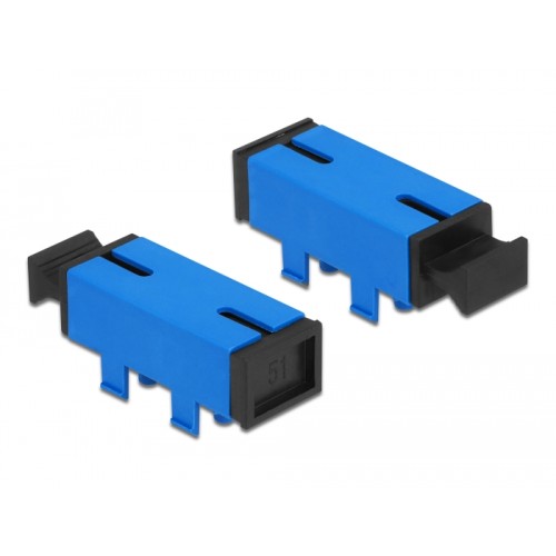 Delock Optic Fiber Coupler for PCB SC Simplex female to SC Simplex female Single-mode blue