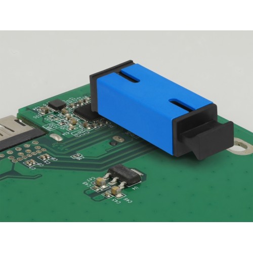 Delock Optic Fiber Coupler for PCB SC Simplex female to SC Simplex female Single-mode blue