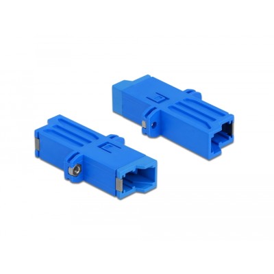 Delock Optic Fiber Coupler E2000 Simplex female to Simplex female Single-mode blue 2