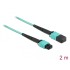 Delock Optical Fiber Cable MPO female to MPO female 12 fibers, polarity A, multi-mode OM4, 50/125 µm, 2 m