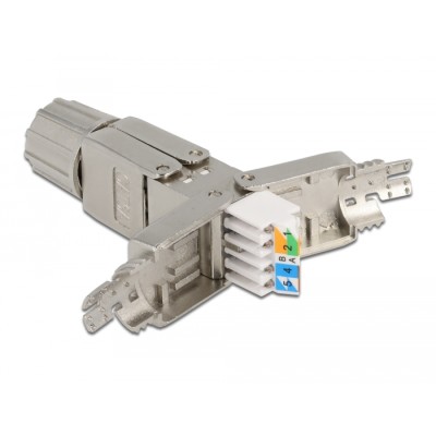 Delock Coupler for network cable Cat.6A STP toolfree 2