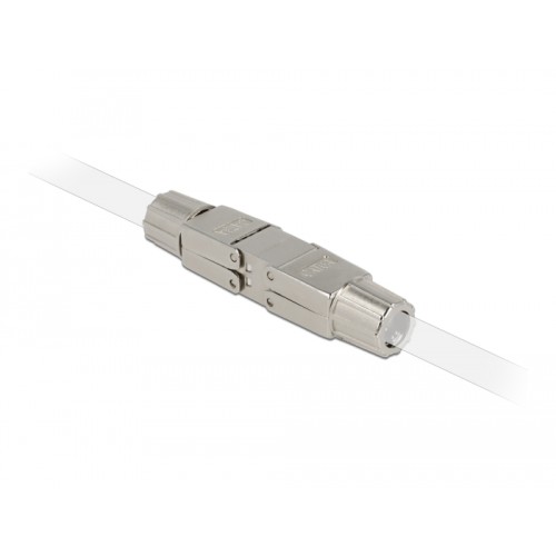 Delock Coupler for network cable Cat.6A STP toolfree