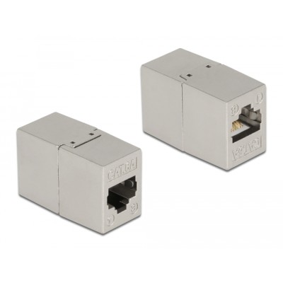 Delock Adapter RJ45 jack to RJ45 jack Cat.6A metal 2