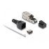 Delock RJ45 plug to LSA with strain relief and dust cover Cat.6A toolfree