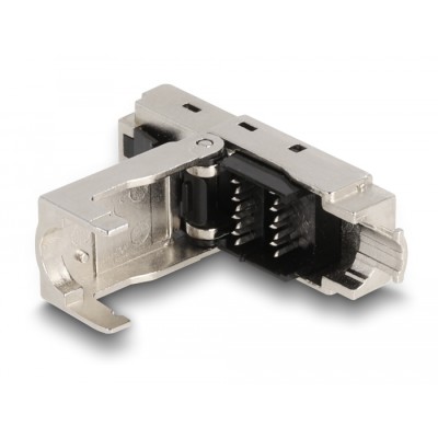 Delock RJ45 plug to LSA with strain relief and dust cover Cat.6A toolfree 2