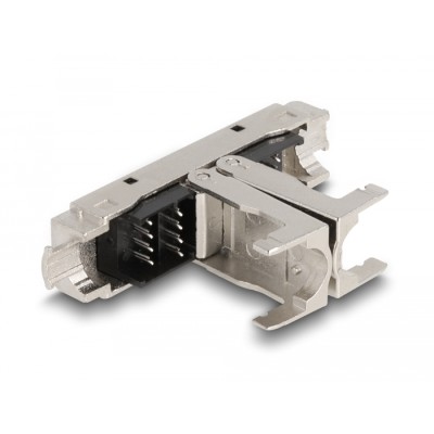 Delock RJ45 Coupler LSA to LSA with strain relief Cat.6A toolfree 2