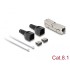 Delock RJ45 Coupler LSA to LSA with strain relief Cat.8.1 toolfree