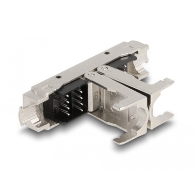 Delock RJ45 Coupler LSA to LSA with strain relief Cat.8.1 toolfree 2